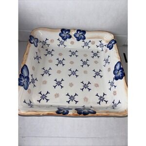 Temp-Tations By Tara Provance Morning Glory Casarole Dish Baking Floral 11x11